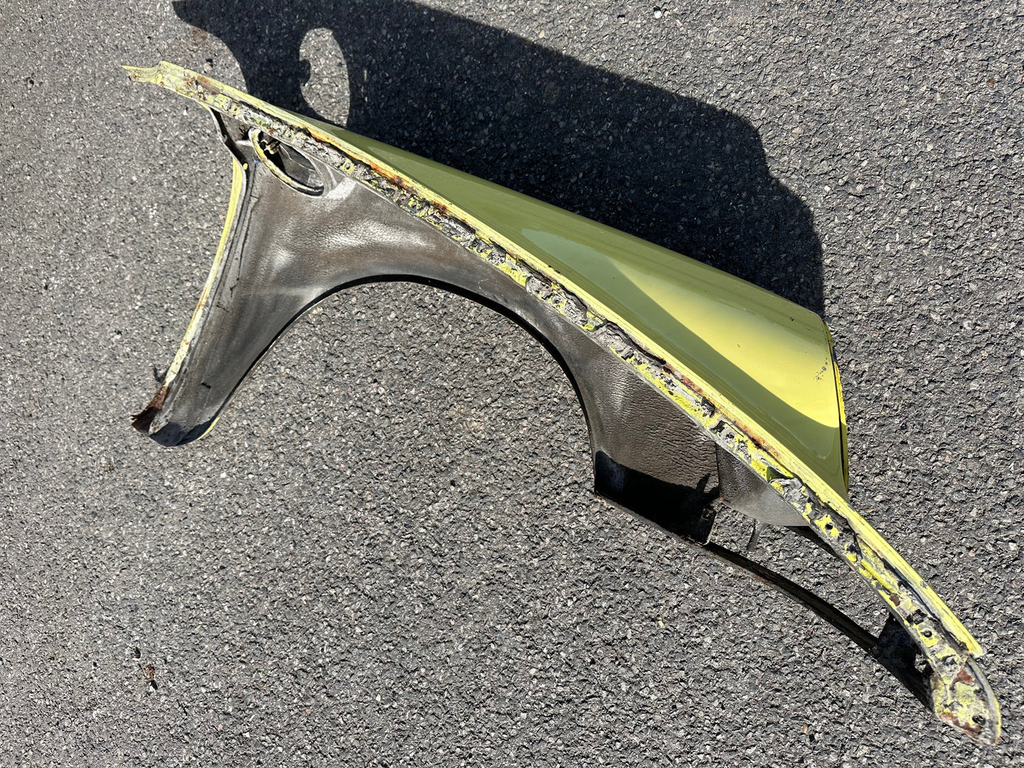 Pair of genuine Porsche wings for 911 (F-model), yellow - LH, p/n 901.503.031.23