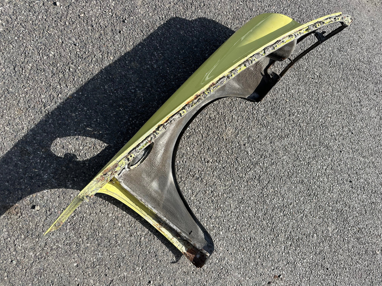Pair of genuine Porsche wings for 911 (F-model), yellow - LH, p/n 901.503.031.23