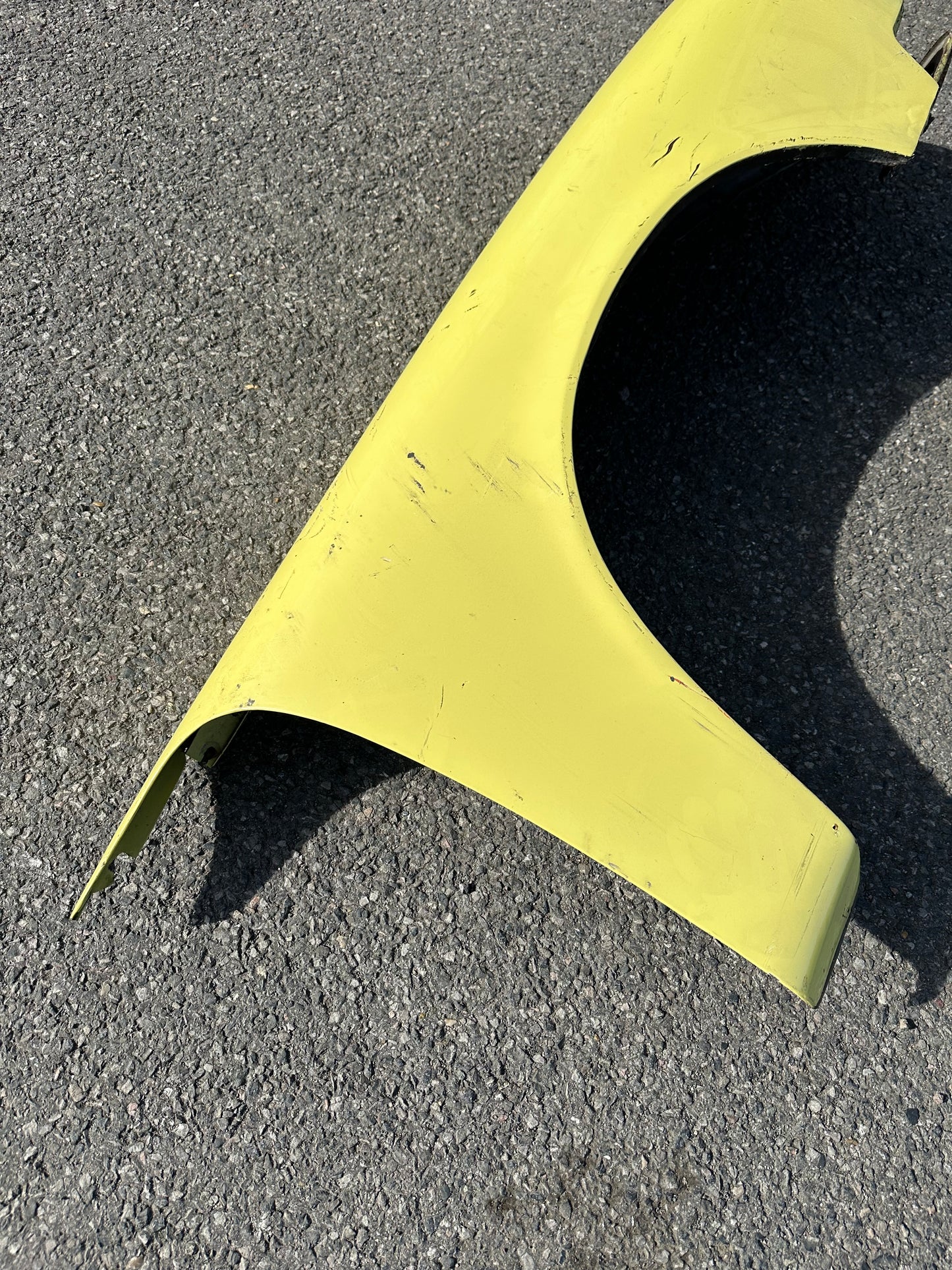 Pair of genuine Porsche wings for 911 (F-model), yellow - RH, p/n 901.503.032.23