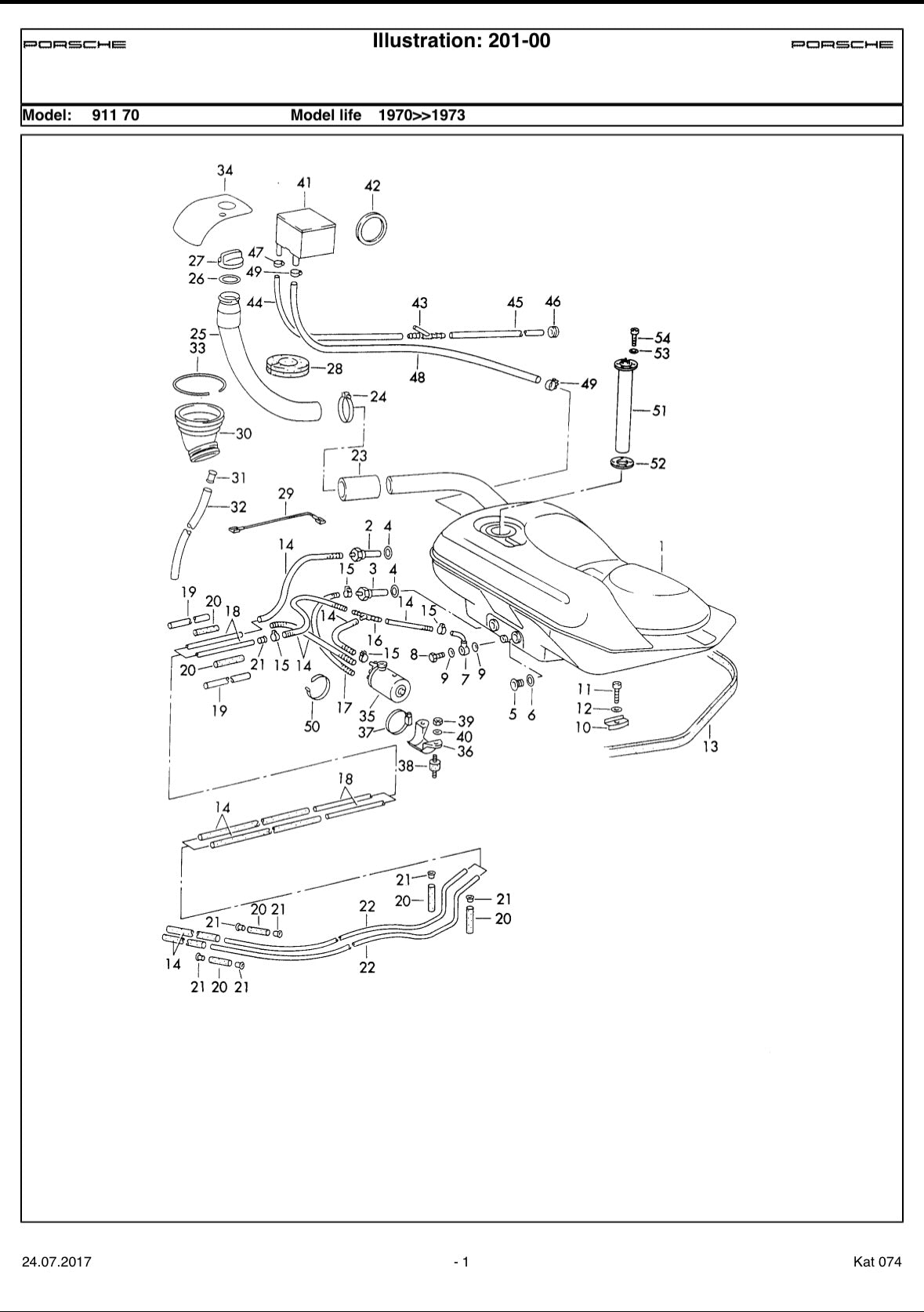 Main Group 2: Fuel system, exhaust system