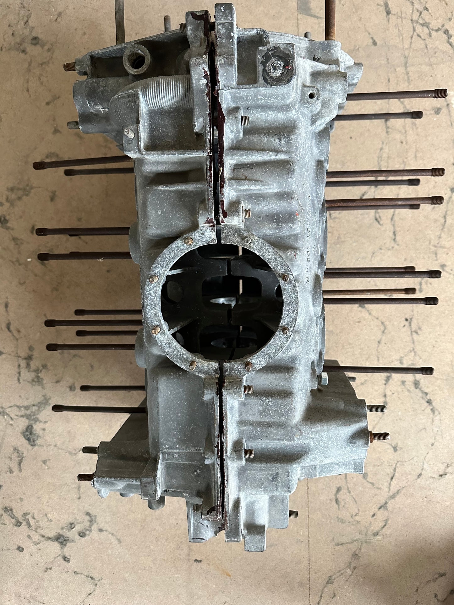 Pair of Porsche type 930/64 crankcases for 911 G-model 3.3l turbo (1979 MY / USA)