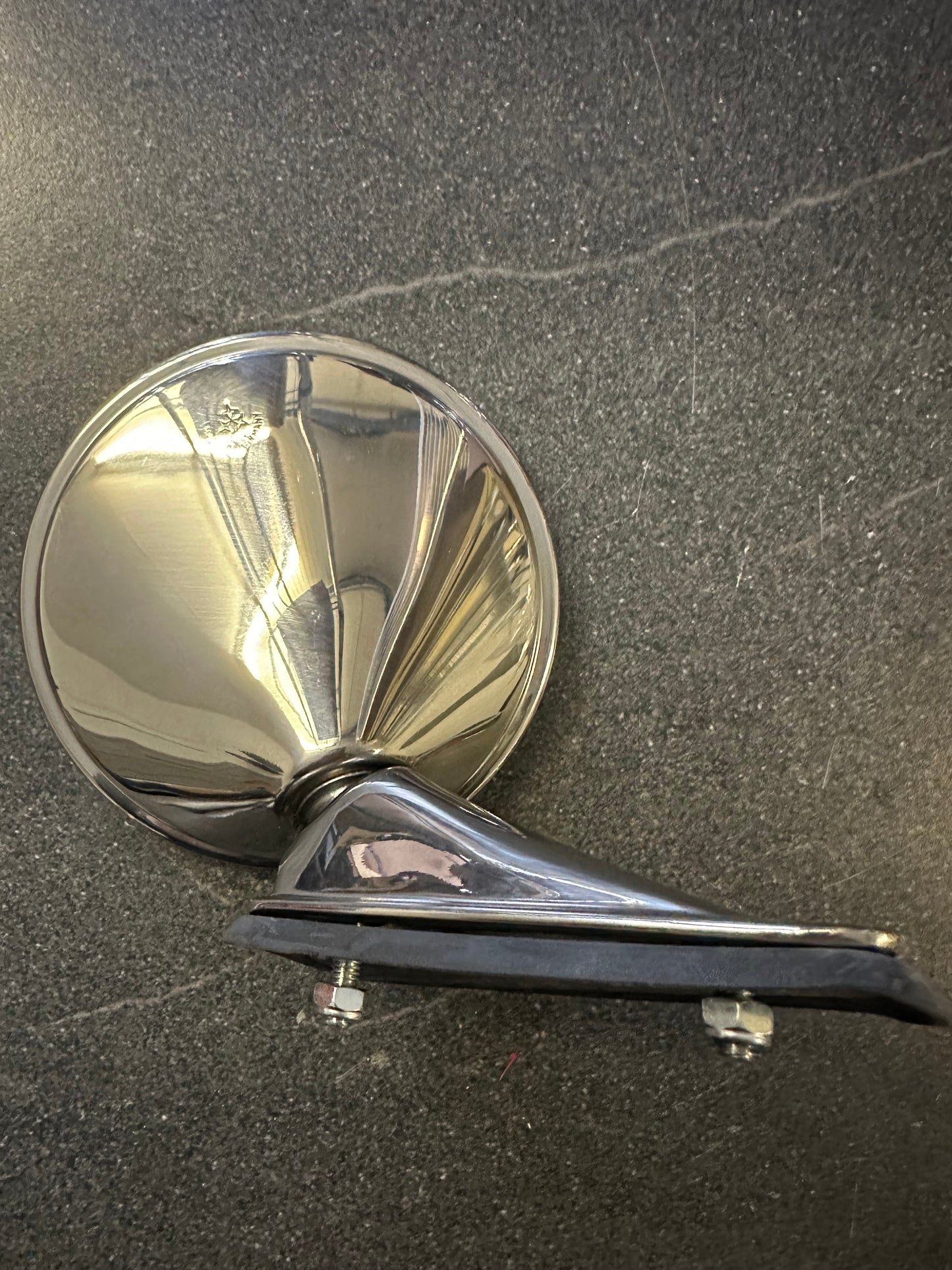 Genuine NOS Porsche Durant outside mirror for Porsche 911/912 F-model (1969-72) with markings