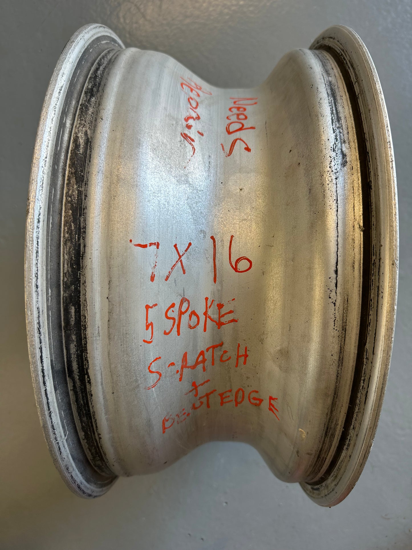 Genuine Porsche 7J x 16” Fuchs rim for 911/930 (G-model) 1974-77, p/n 911.361.020.44