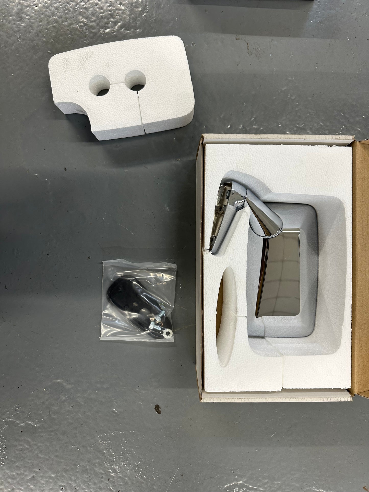 Genuine Porsche NOS large flag door mirror (LH) for 911 G-model (1974-75)