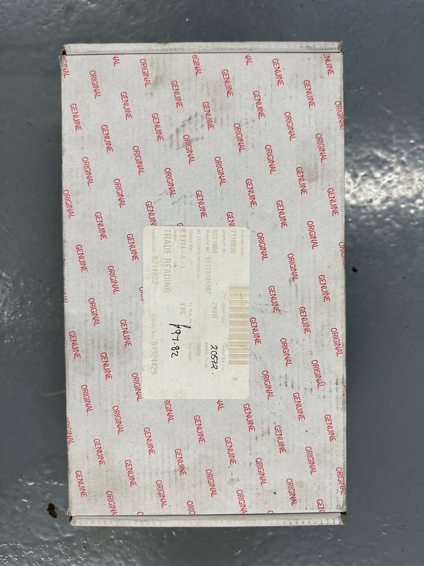 Genuine Porsche NOS large flag door mirror (LH) for 911 G-model (1974-75)