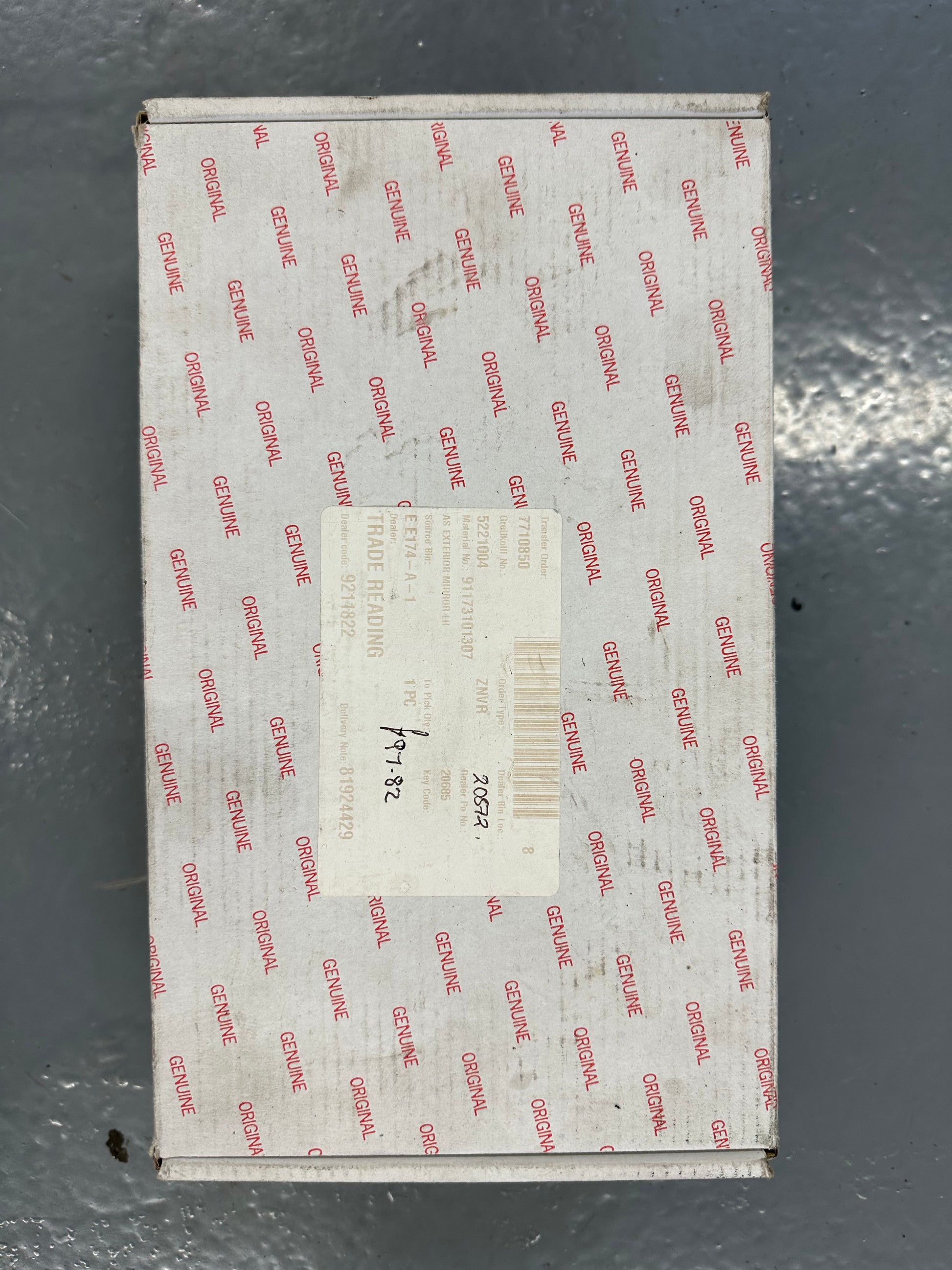 Genuine Porsche NOS large flag door mirror (LH) for 911 G-model (1974-75)