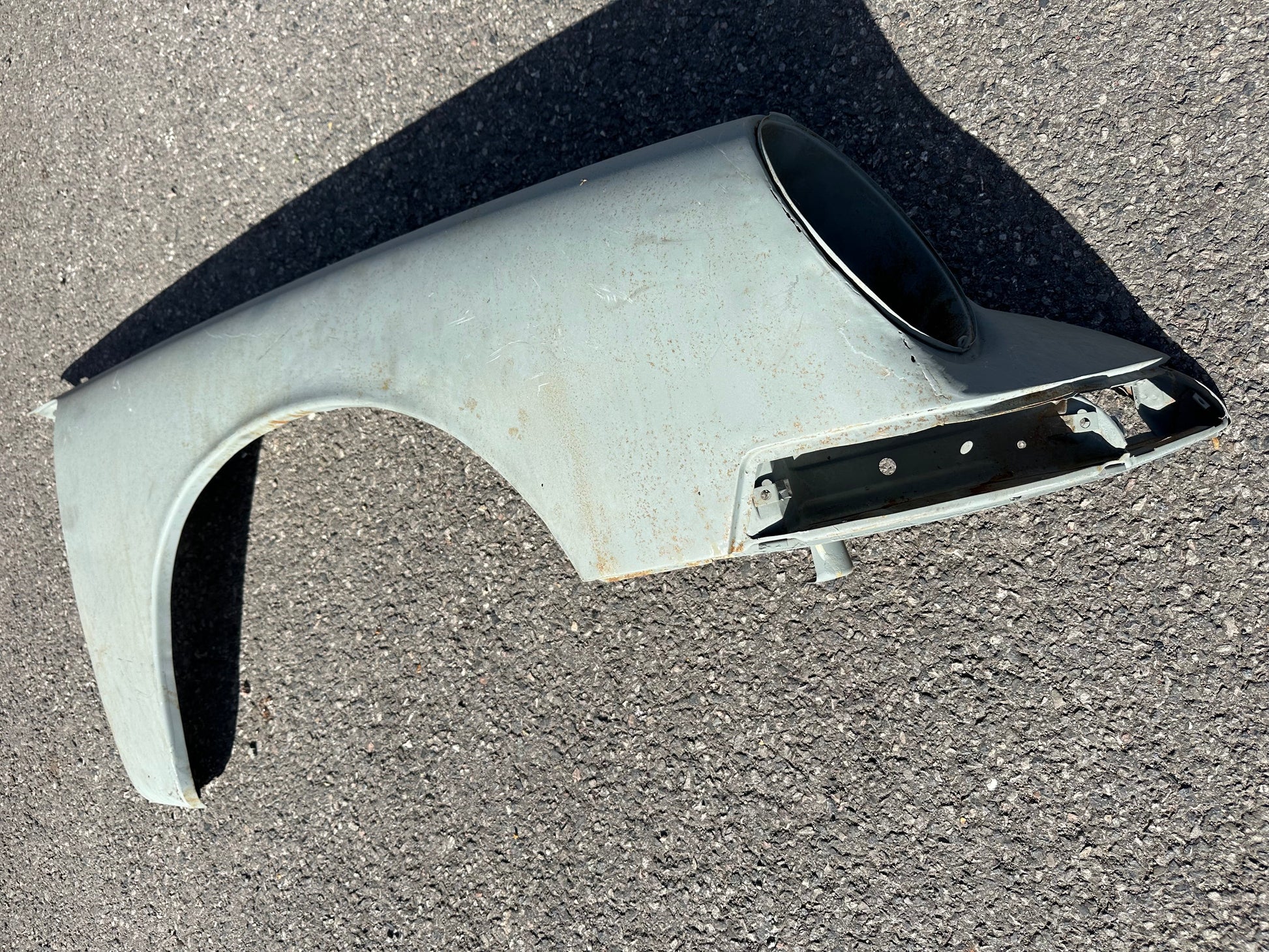 Genuine Porsche RH wing for 911 (F-model), light grey, RH, p/n 901.503.032.23