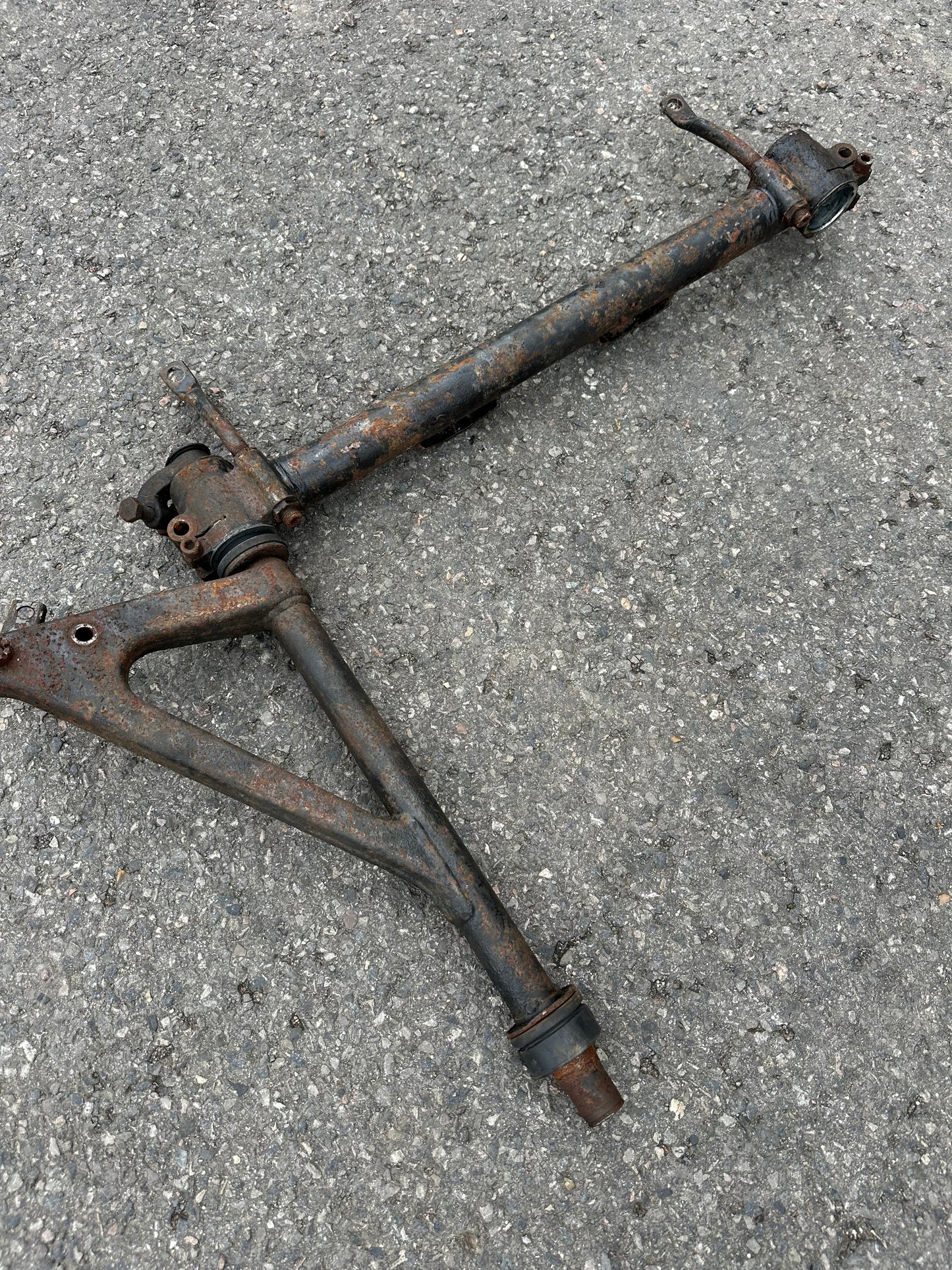 Genuine Porsche front axle support tube & wishbone for 911 (1965-68)