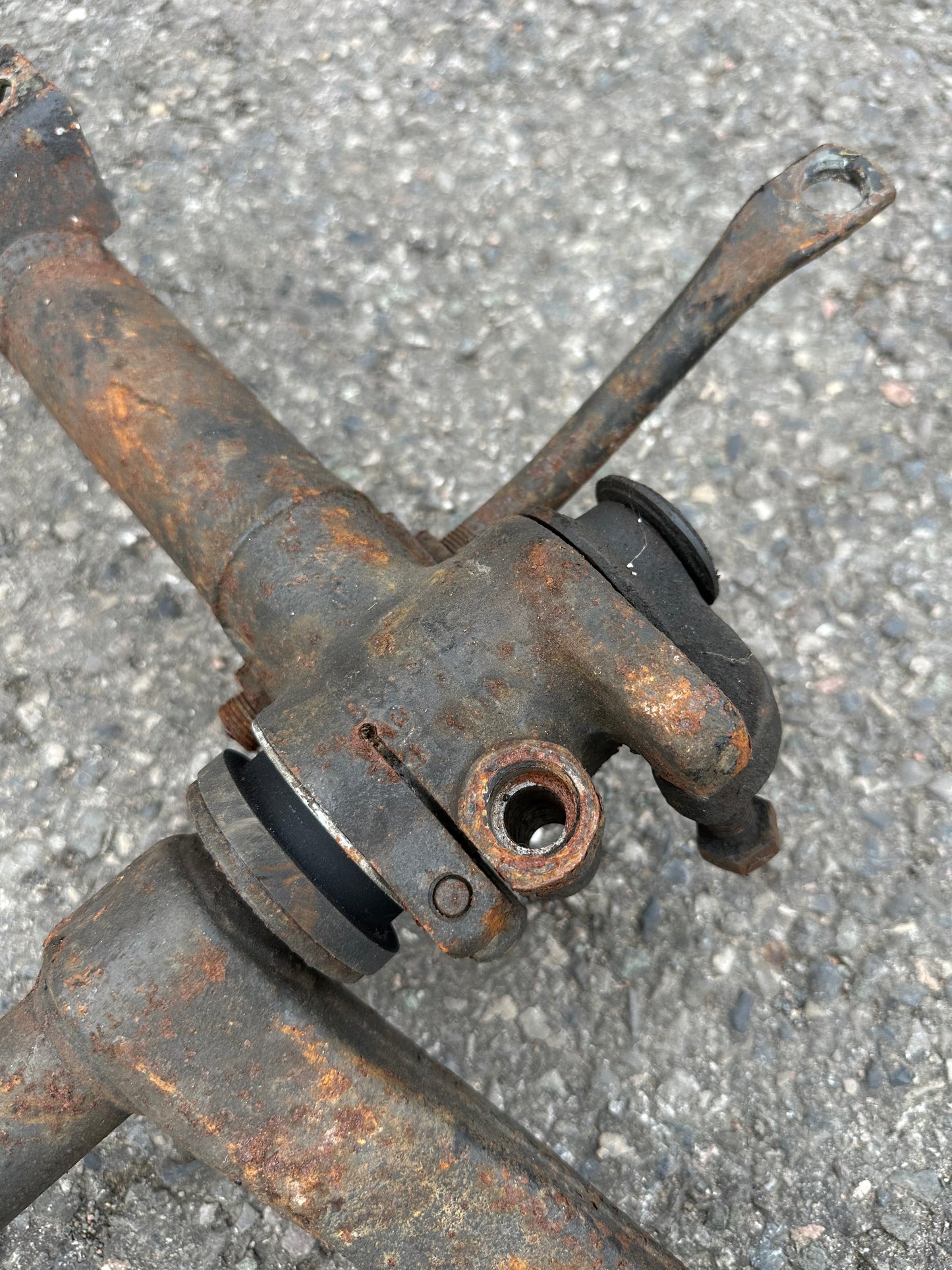 Genuine Porsche front axle support tube & wishbone for 911 (1965-68)