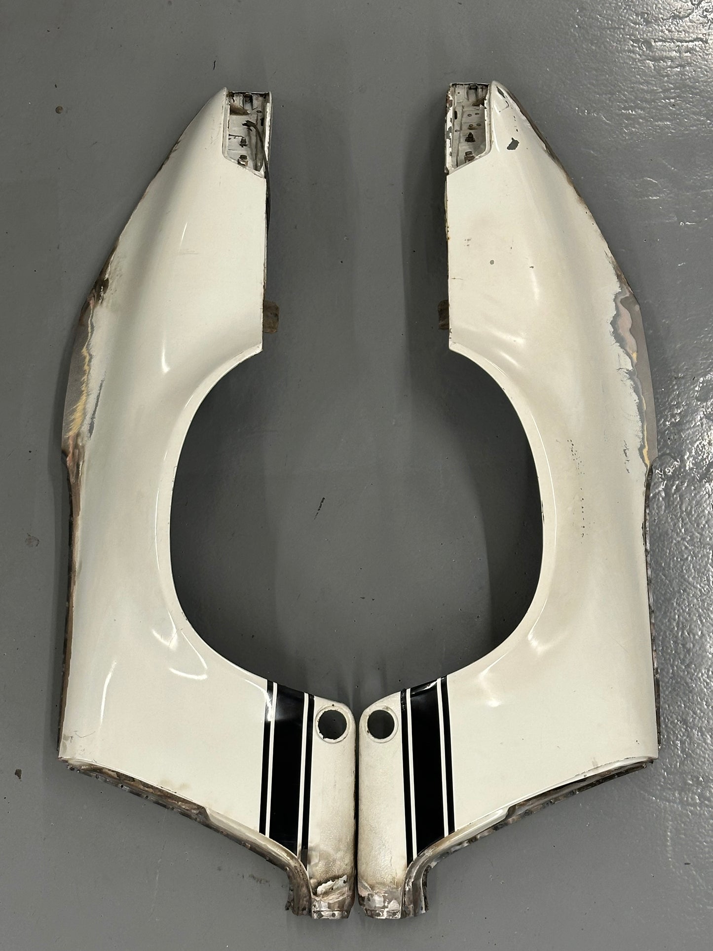 Genuine Porsche rear quarter panels (L&R) for 911/912 F-model (1965-69) - lower part