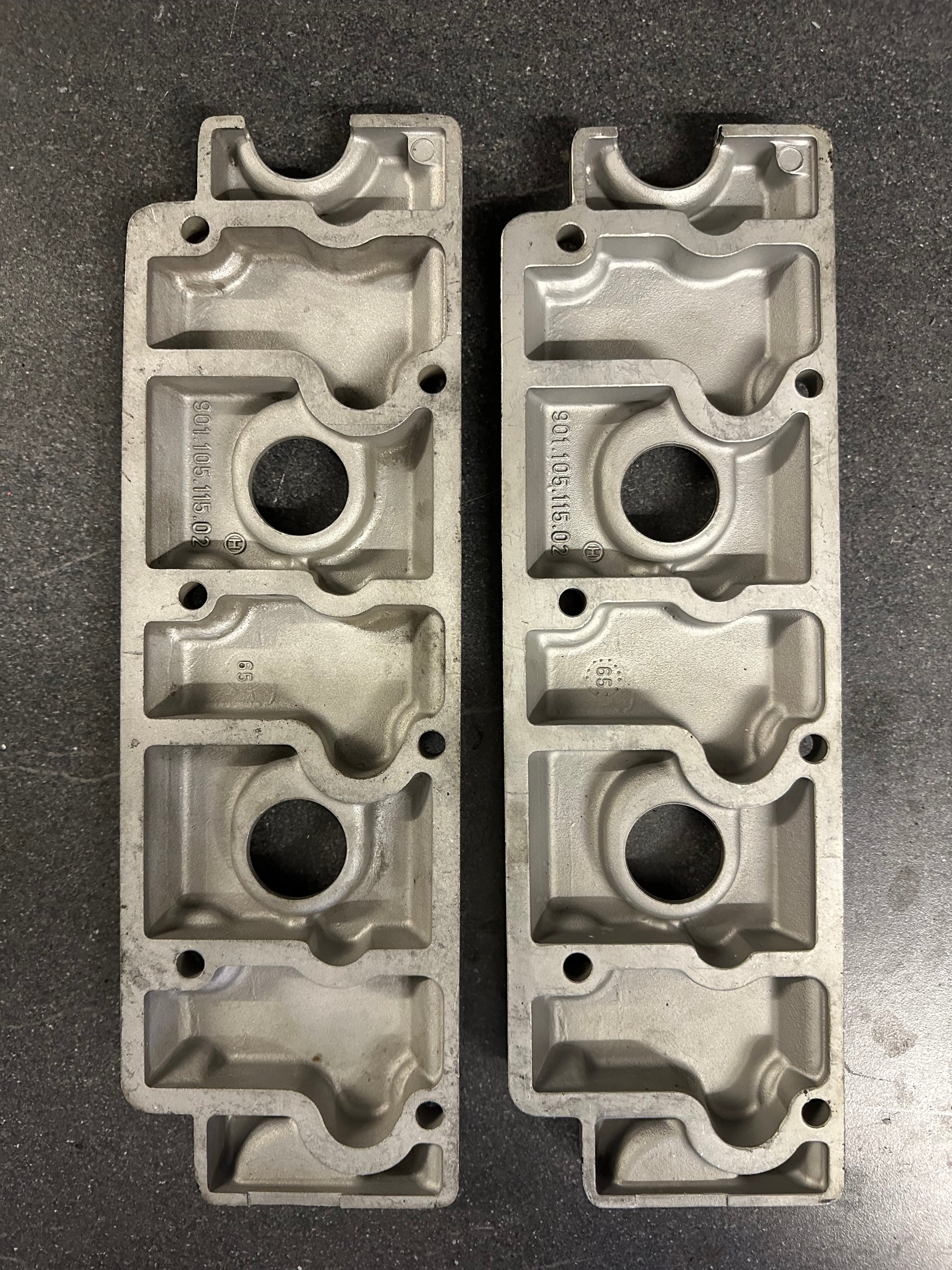 Genuine Porsche upper & lower twin-plug valve covers for 911 F-model (1965-66)