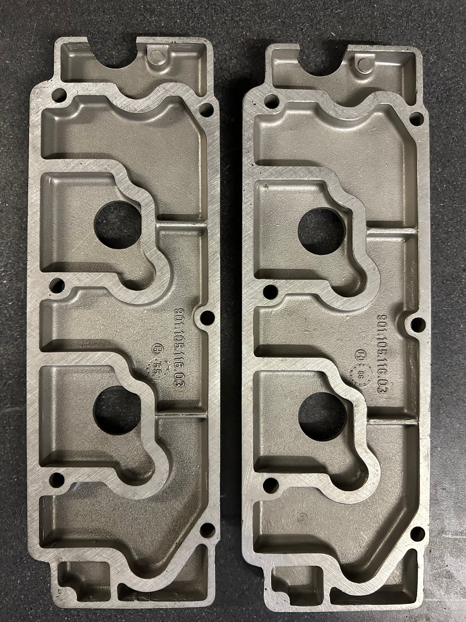 Genuine Porsche upper & lower twin-plug valve covers for 911 F-model (1965-66)