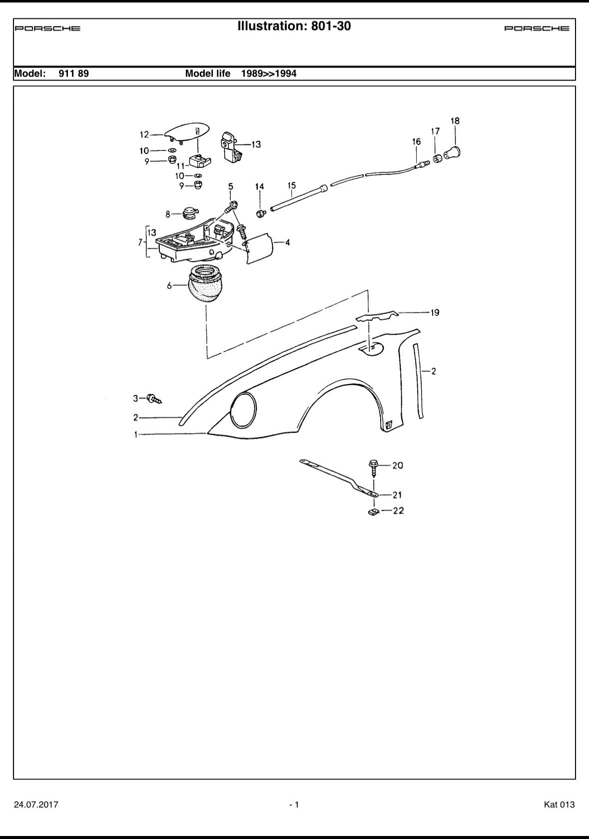 Genuine Porsche wing for 911 (964)