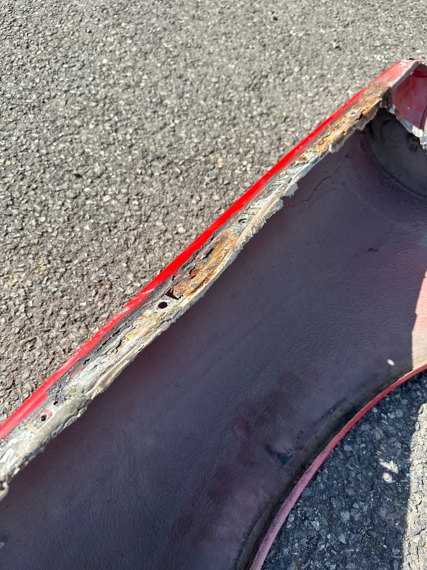 Genuine Porsche wing for 911 (964) RH, red, p/n 964.503.032.02