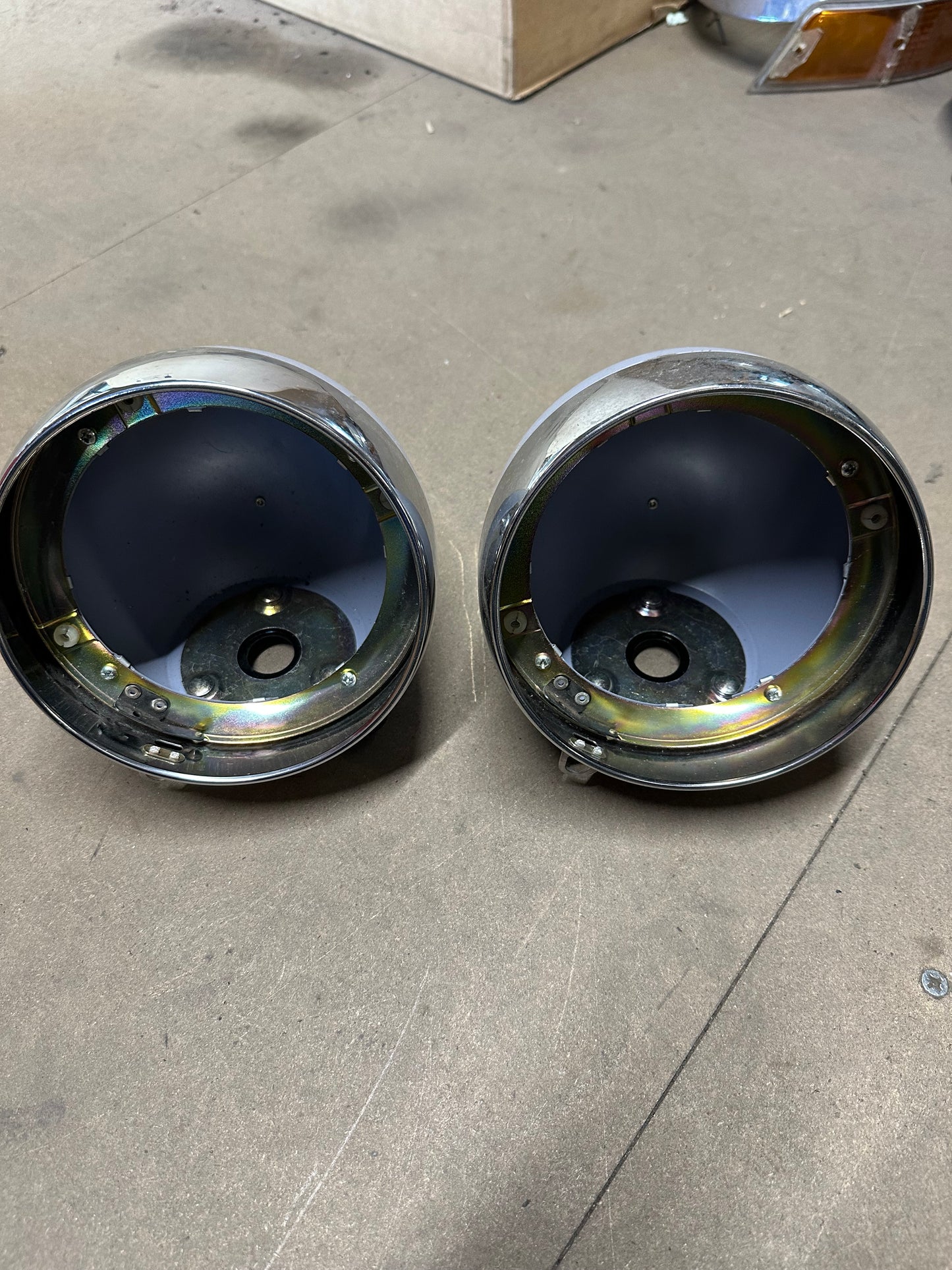 NOS Cibié hood light housings