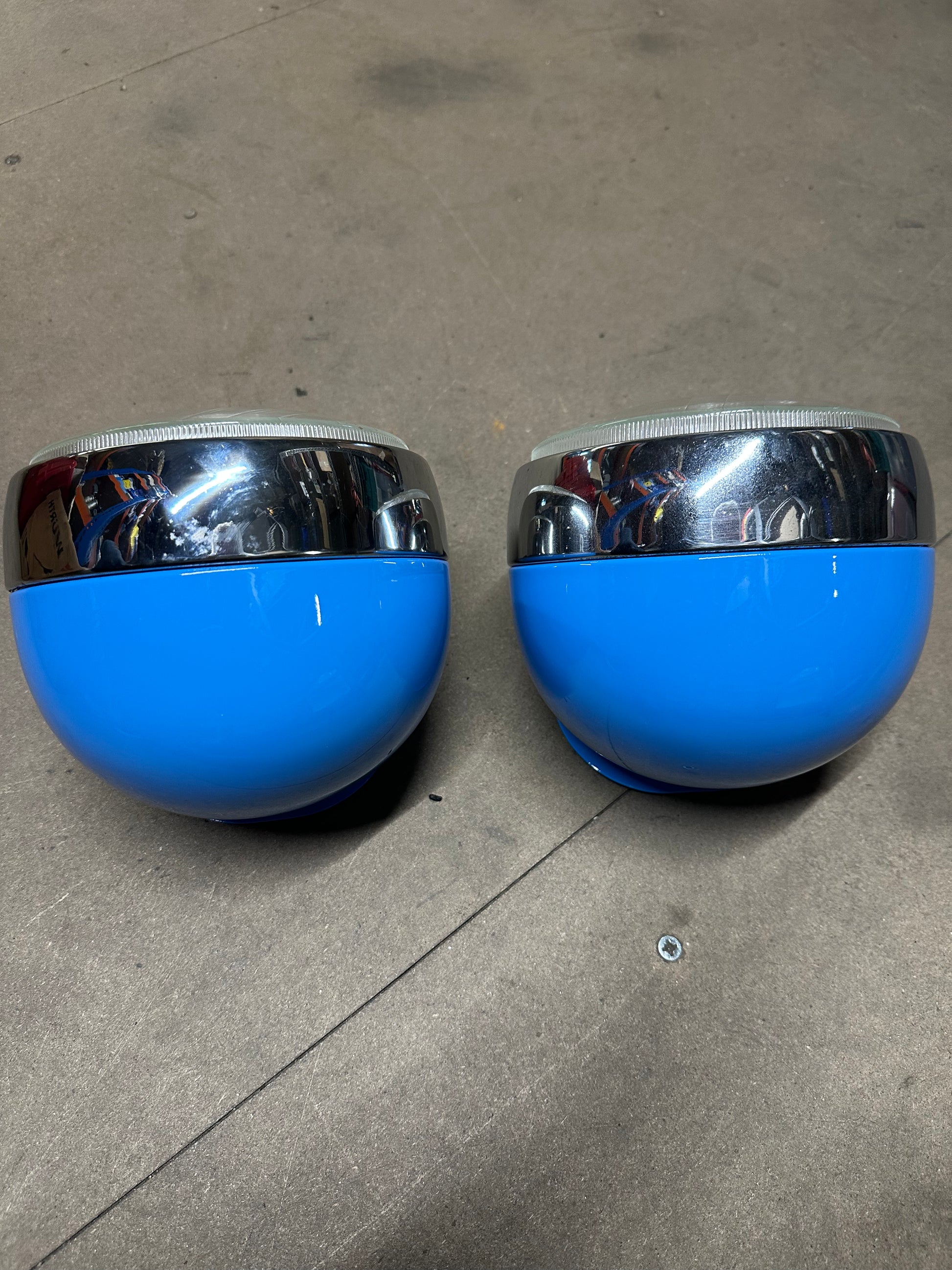 Pair of Cibié hood lights (blue)