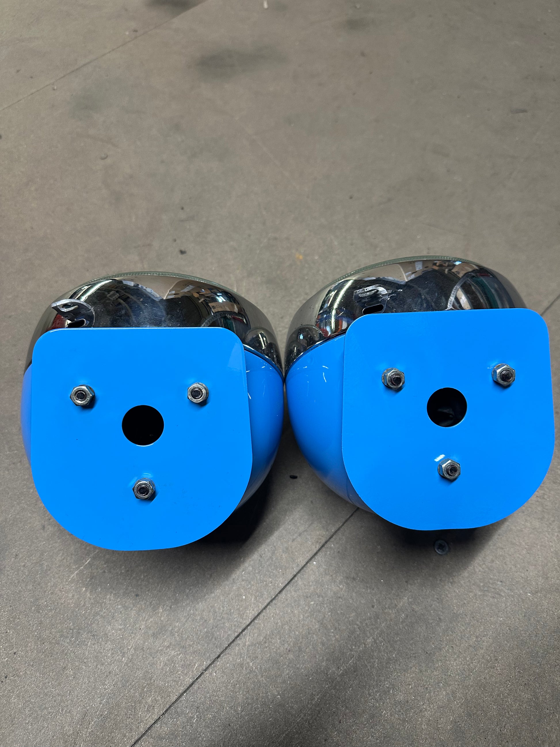 Pair of Cibié hood lights (blue)