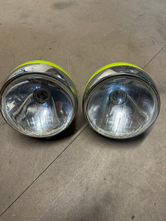 Pair of Cibié hood lights (green)