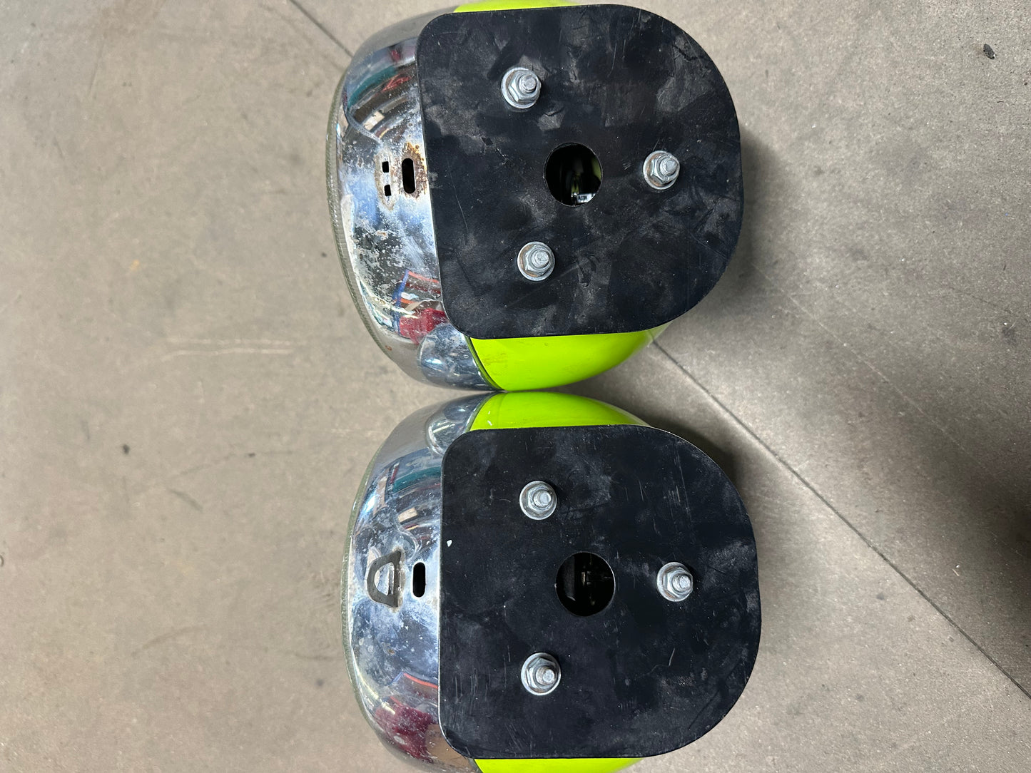 Pair of Cibié hood lights (green)