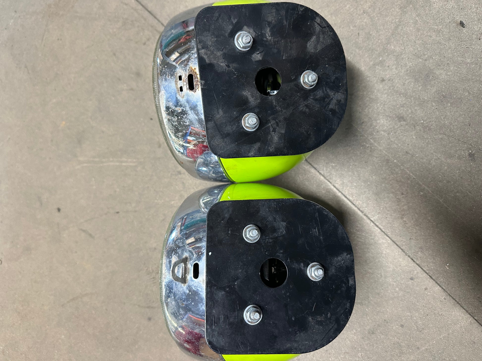 Pair of Cibié hood lights (green)