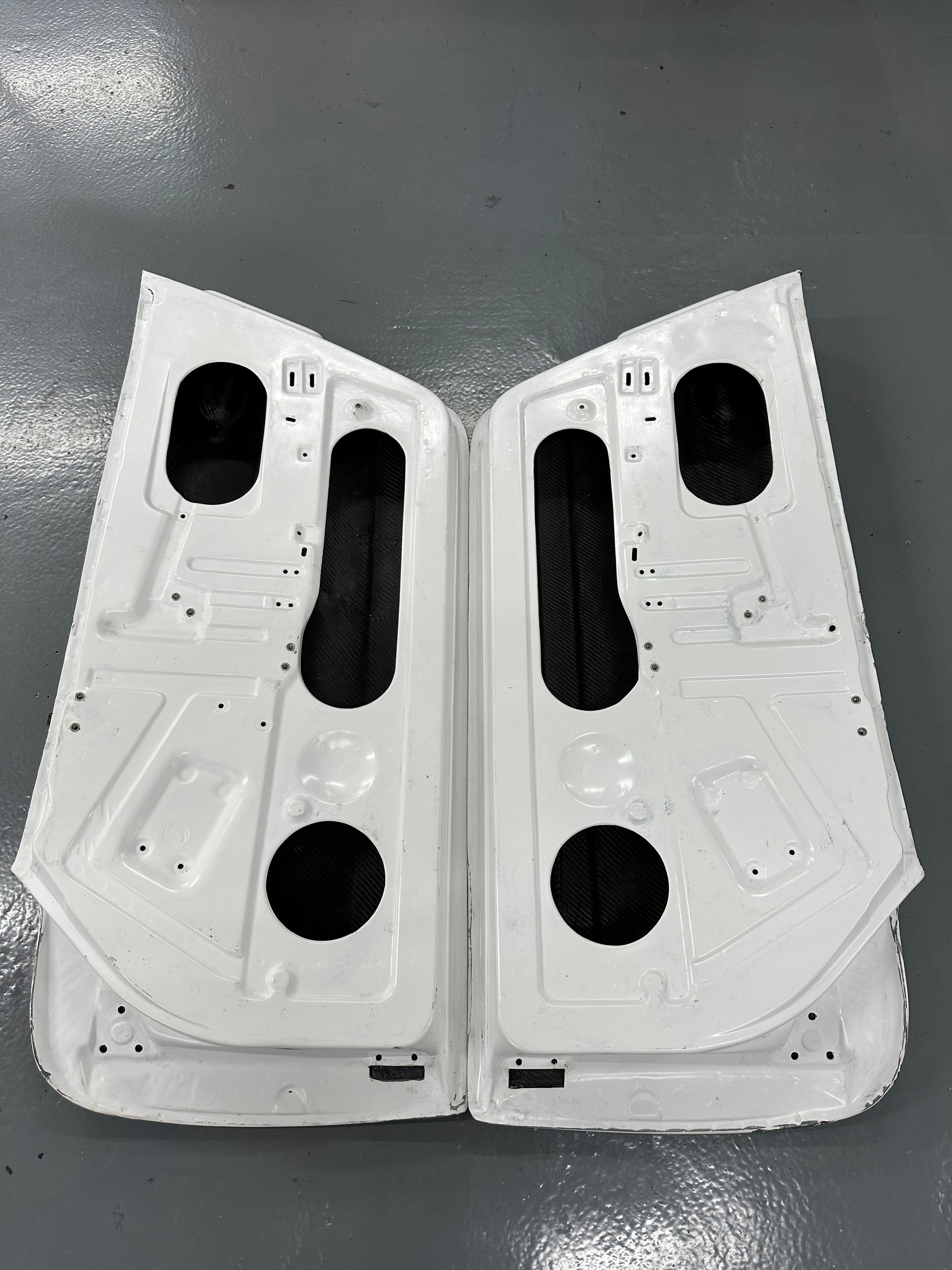 Pair of carbon fibre door shells & skins for Porsche 911 race / track car (1965-1989) 