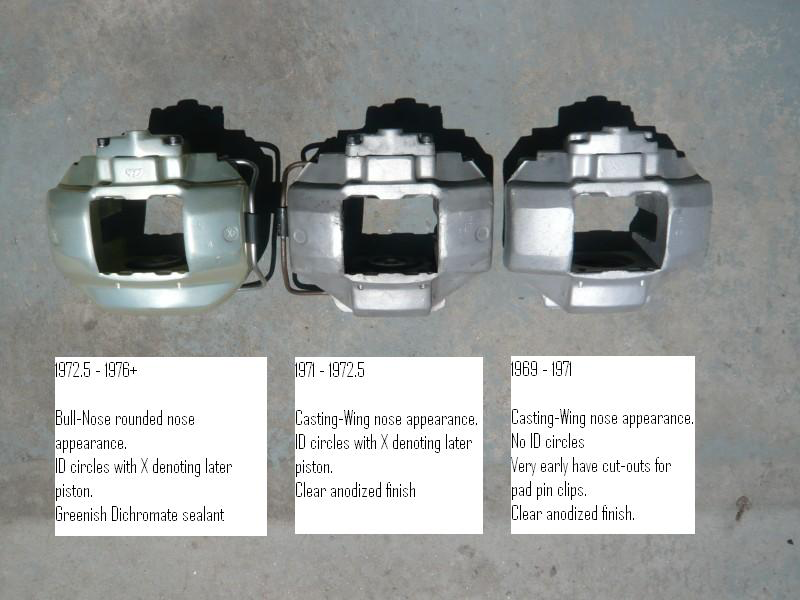 Pair of genuine Porsche Ate early S aluminium front callipers for 911 F- & G-model (1972-77)