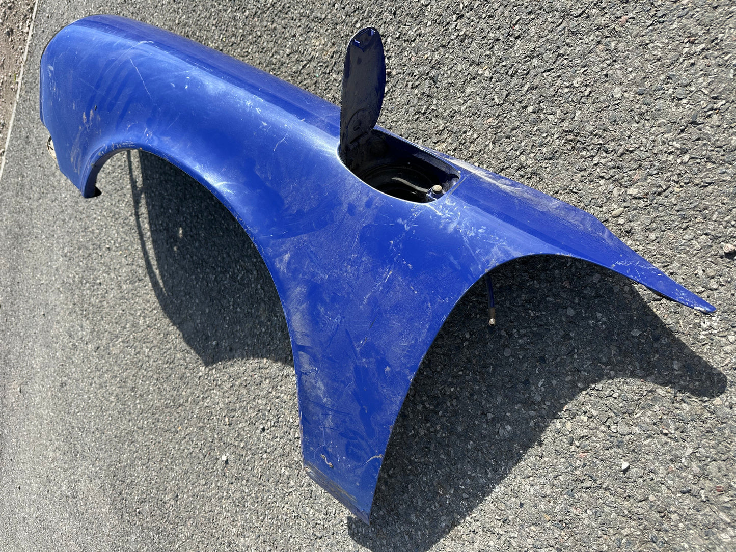 Pair of genuine Porsche wings for 911 (F-model), blue - LH, p/n 901.503.031.23