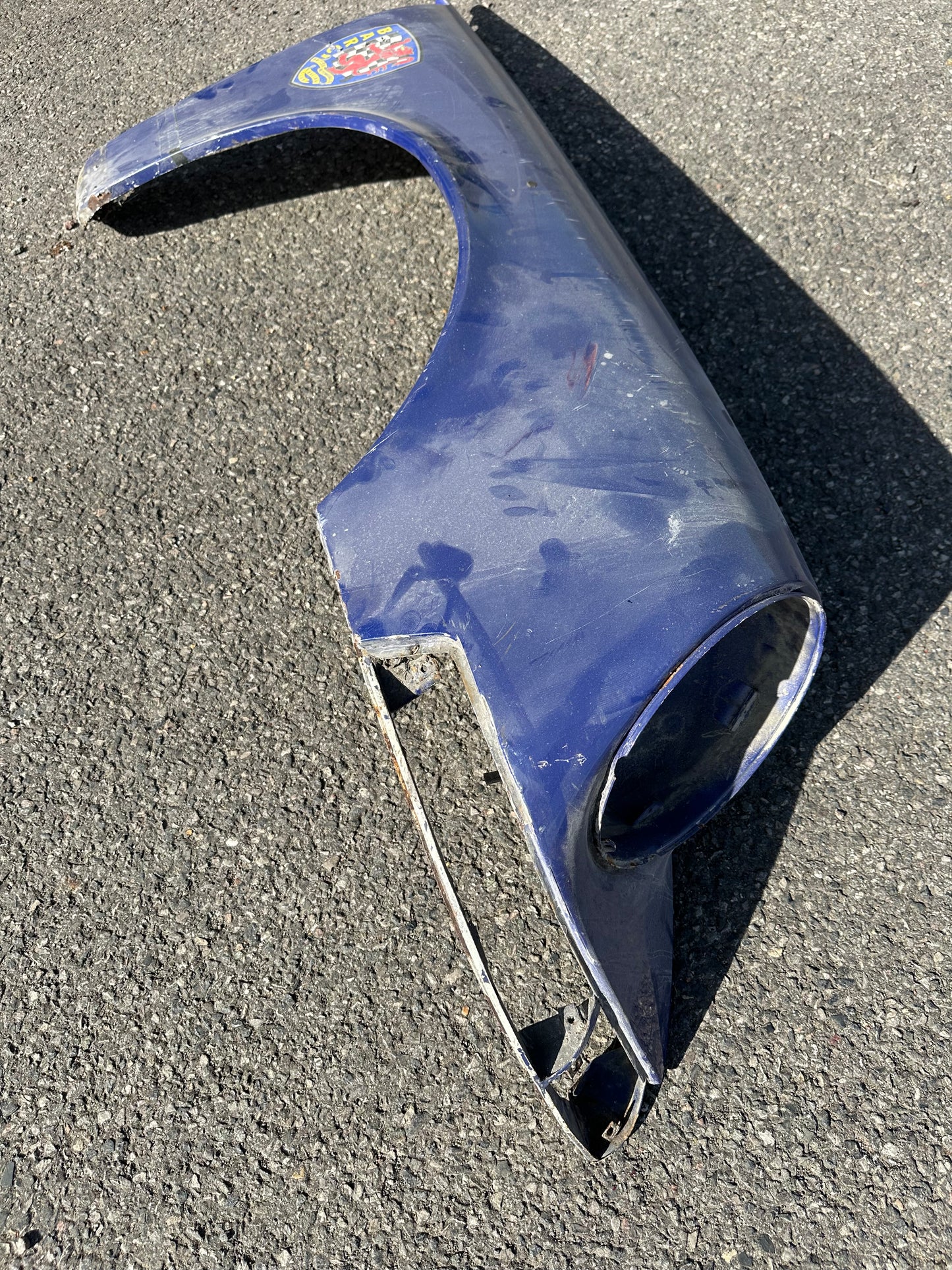 Pair of genuine Porsche wings for 911 (F-model), blue - RH, p/n 901.503.032.23
