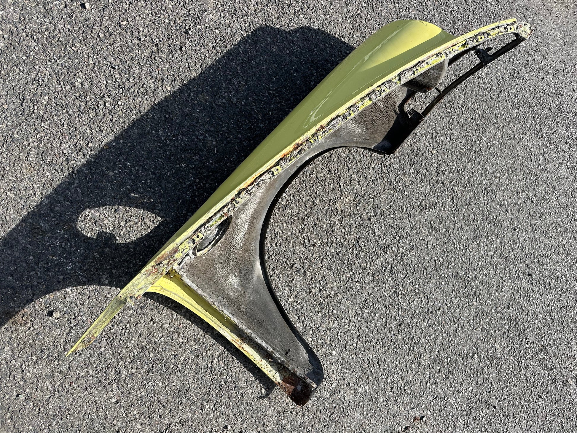Pair of genuine Porsche wings for 911 (F-model), yellow - LH, p/n 901.503.031.23