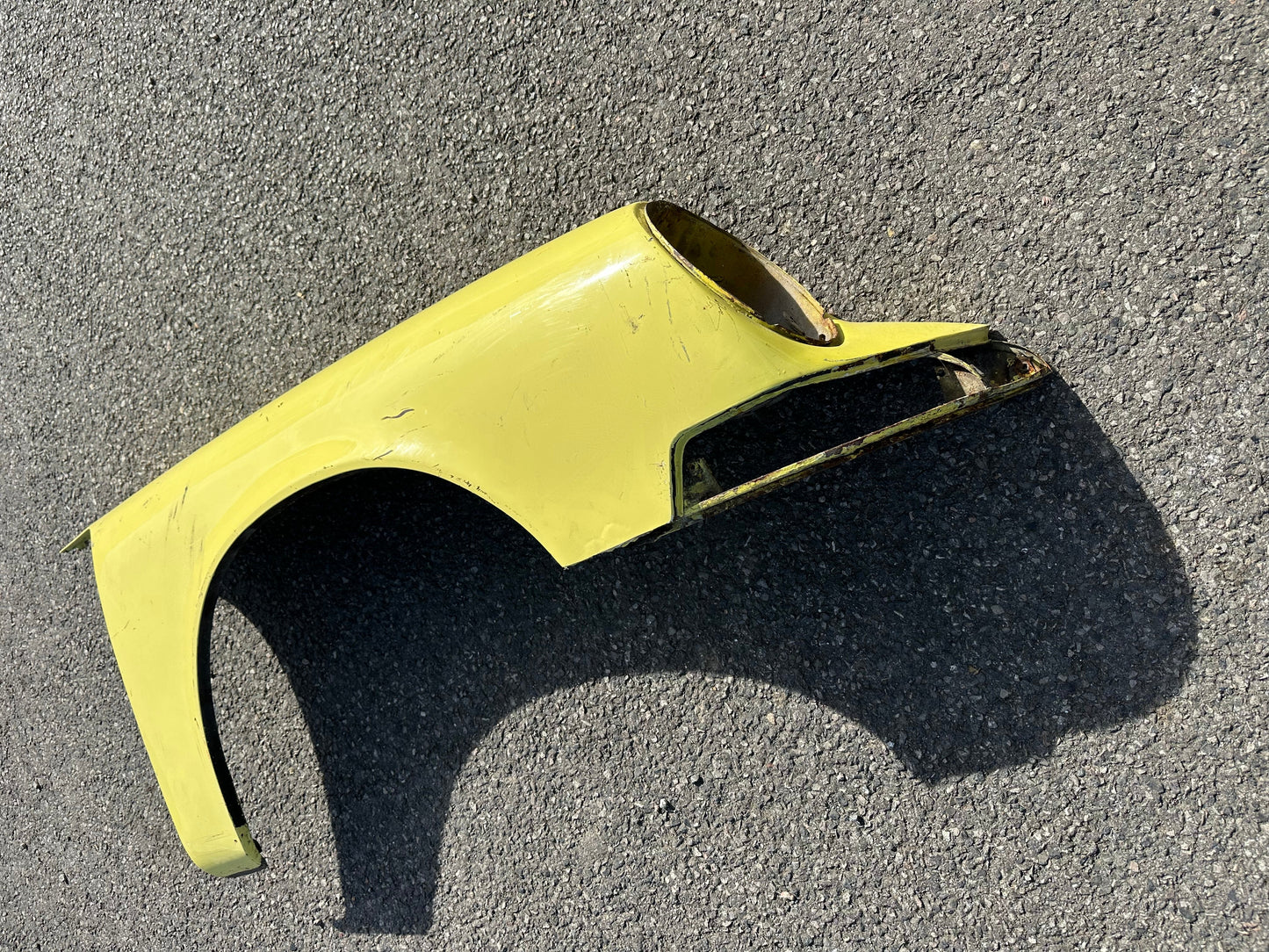 Pair of genuine Porsche wings for 911 (F-model), yellow - RH, p/n 901.503.032.23