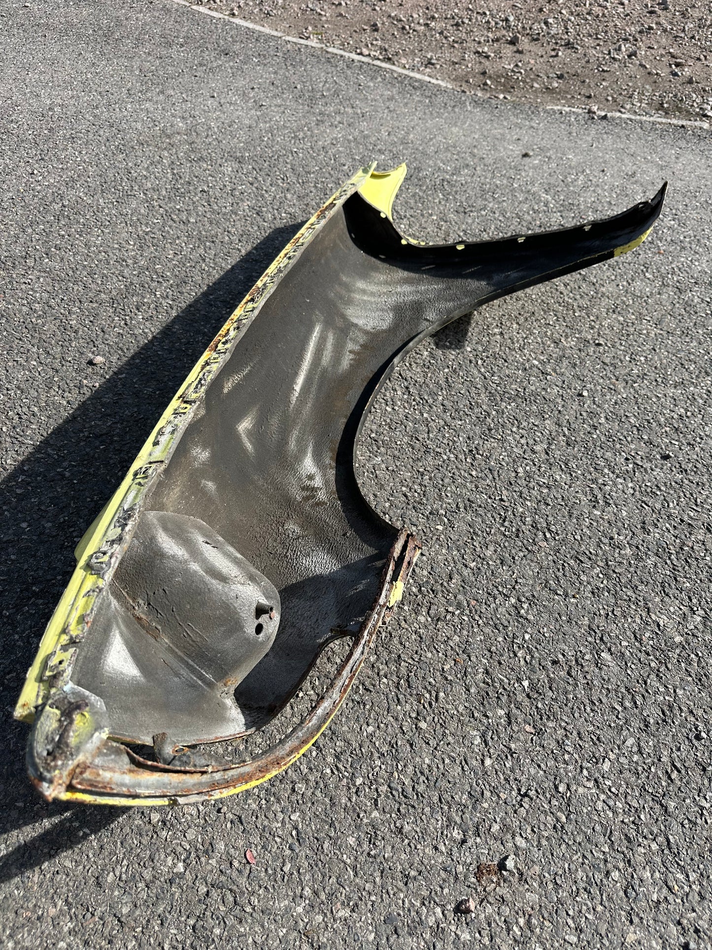 Pair of genuine Porsche wings for 911 (F-model), yellow - RH, p/n 901.503.032.23