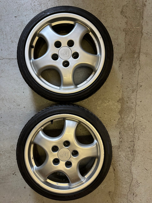 Pair of replica ‘Cup 1’ 7.5J x 17” forged alloy wheels for Porsche 911 (964)