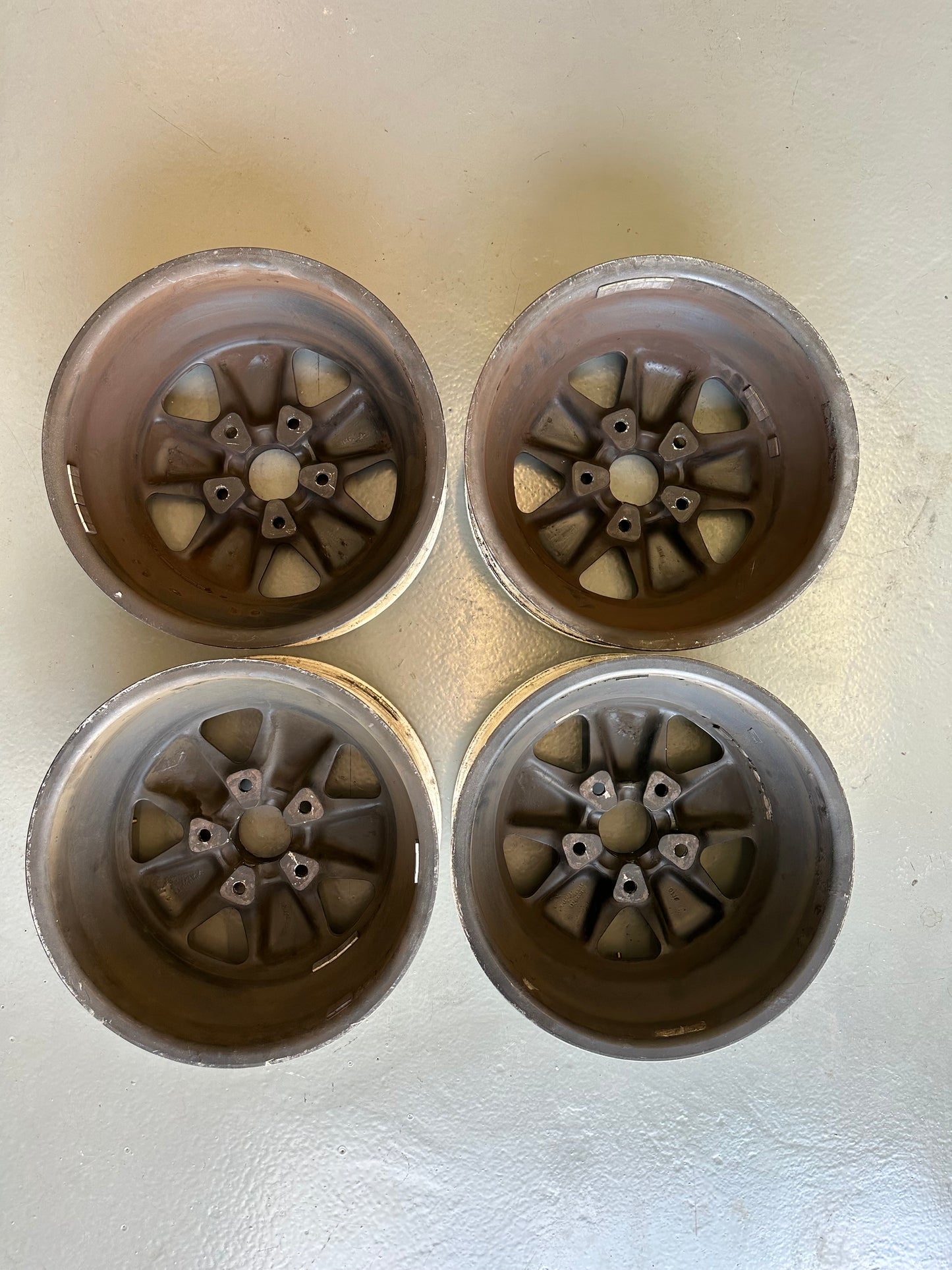 Set of 4 genuine Porsche 6J & 7J x 16 Fuchs for Porsche 911 (G-model) 1978-83, p/n 911.361.020.43 (6J), p/n 911.361.020.44 (7J)