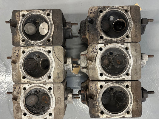Set of 6 genuine Porsche cylinder heads for 1969 911 2.0l T (Euro)