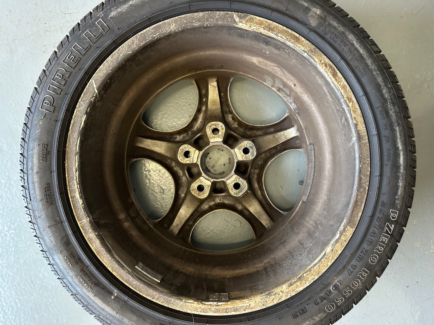 Set of genuine Porsche 7J x 17" & 8J x17" Cup 1 alloy rims